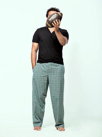 Green & Blue Checks Pyjama Pants